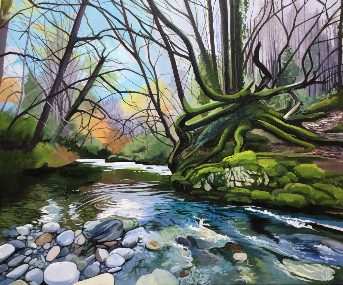  Mossy Banks And Cool Waters By Joseph Lynch, 24 X 20, Artwork For Sale On Artfinder