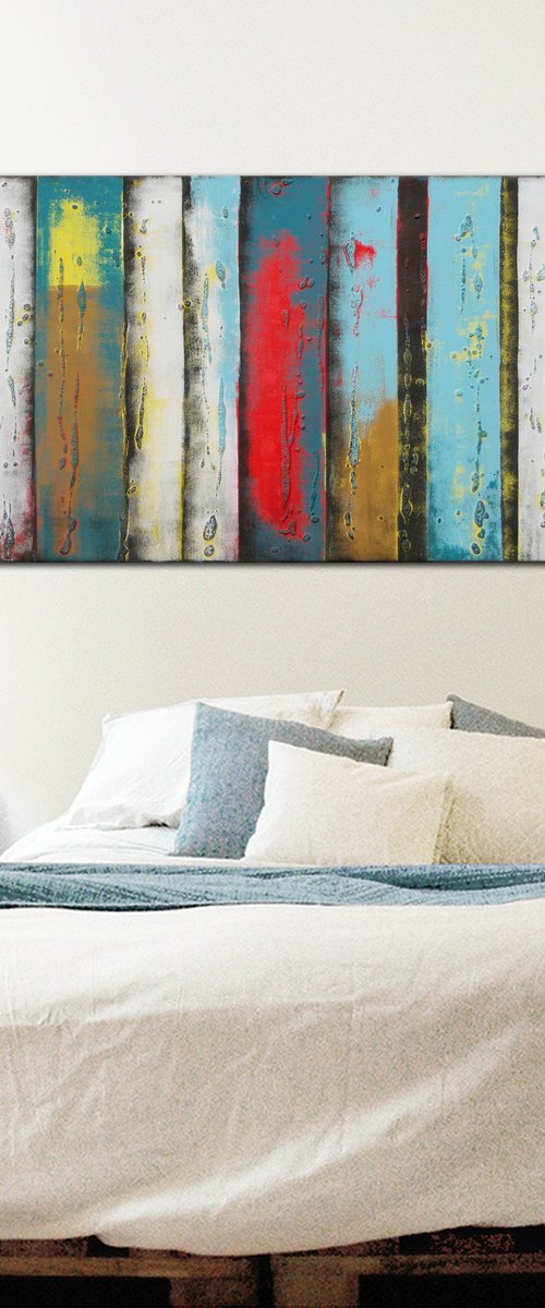 Turquoise panels light by Ronald Hunter