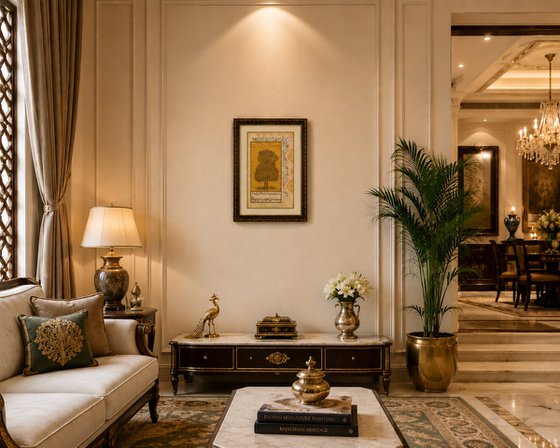 Antique Banyan Tree with Persian Calligraphy