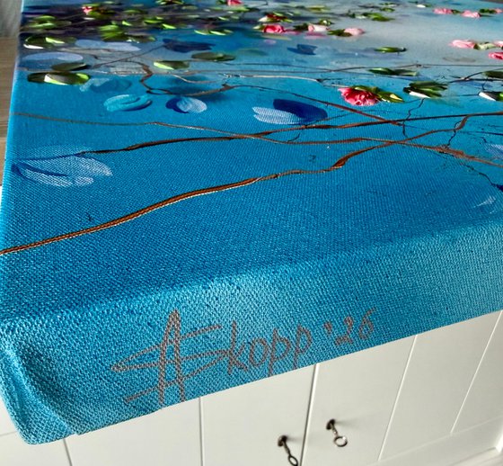 Pink Buds in Blue Air