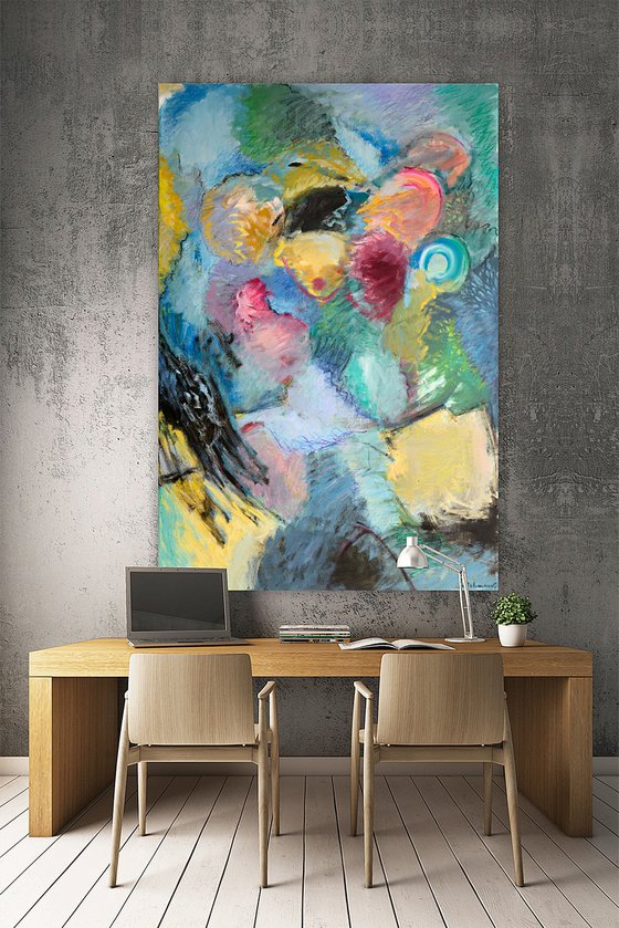 SPRINGTIME | ORIGINAL ABSTRACT PAINTING, ACRYLIC ON CANVAS