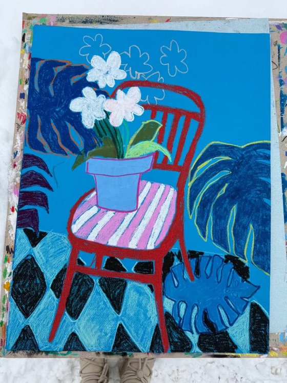 Red Chair Still Life