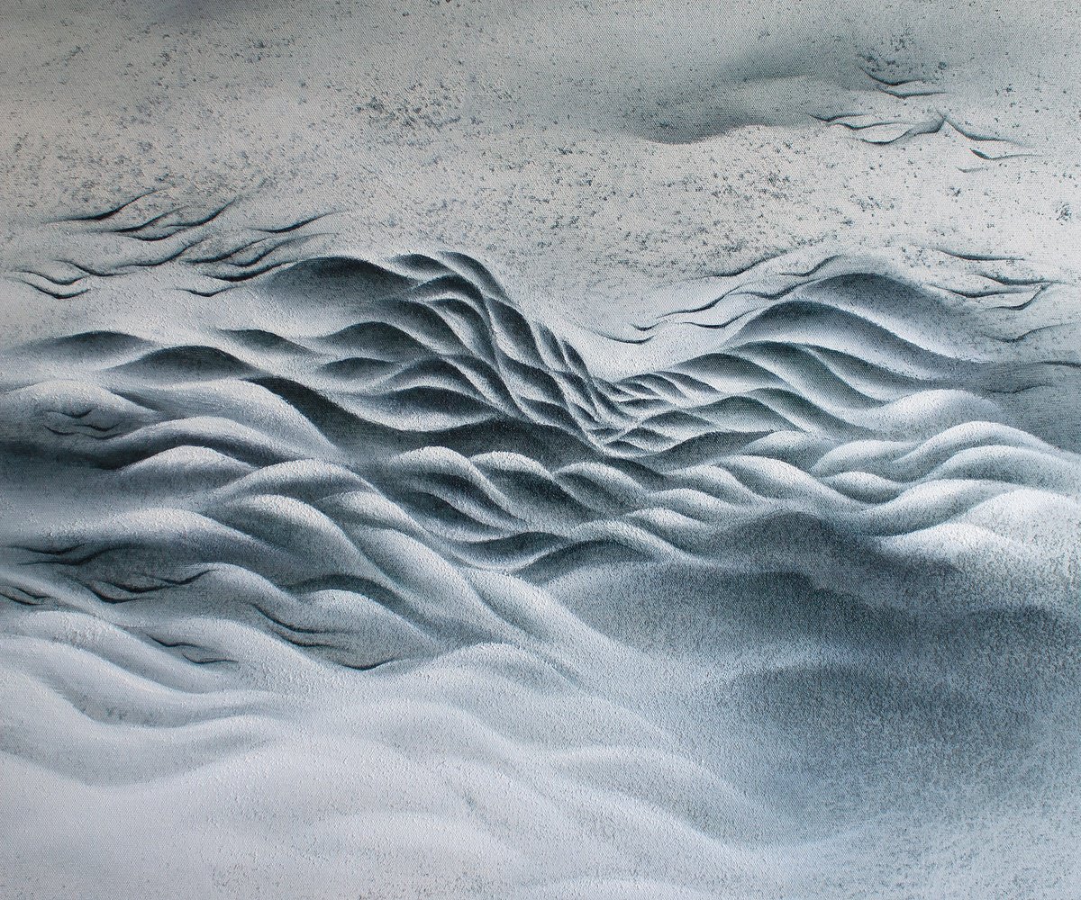 Organic Abstract Acrylic Painting By Francesca Borgo, 24 X 20, Silence Of A Star, Original Artwork