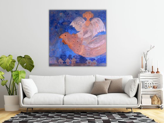 Angel Painting - Blue dream story