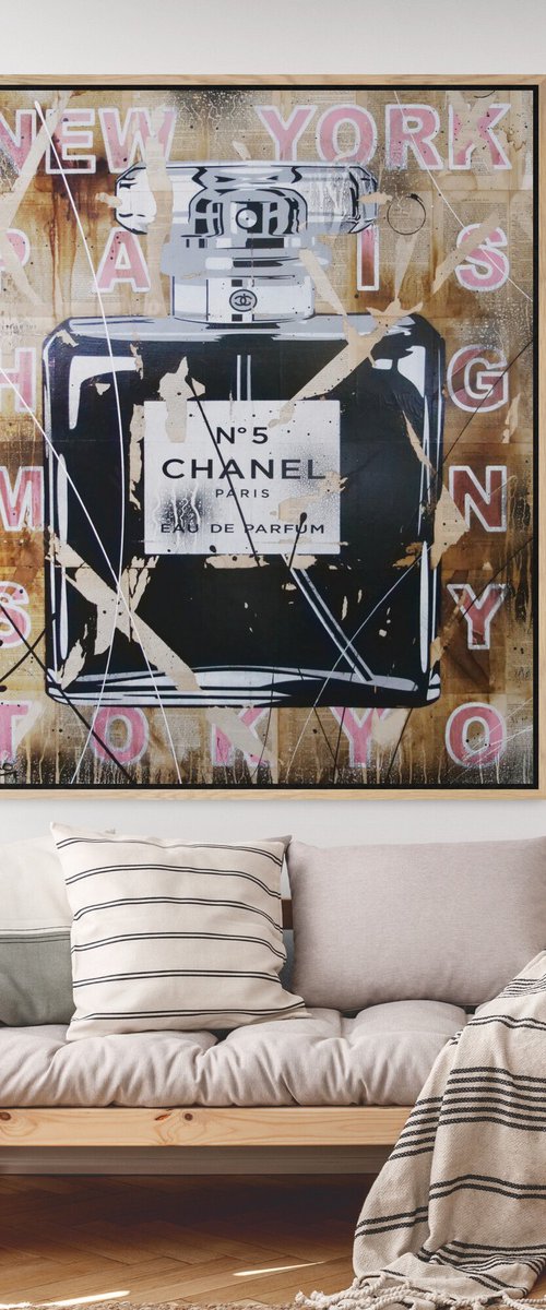 Ripped No. 5 120cm x 100cm Textured Book Page Urban Pop Art by Franko