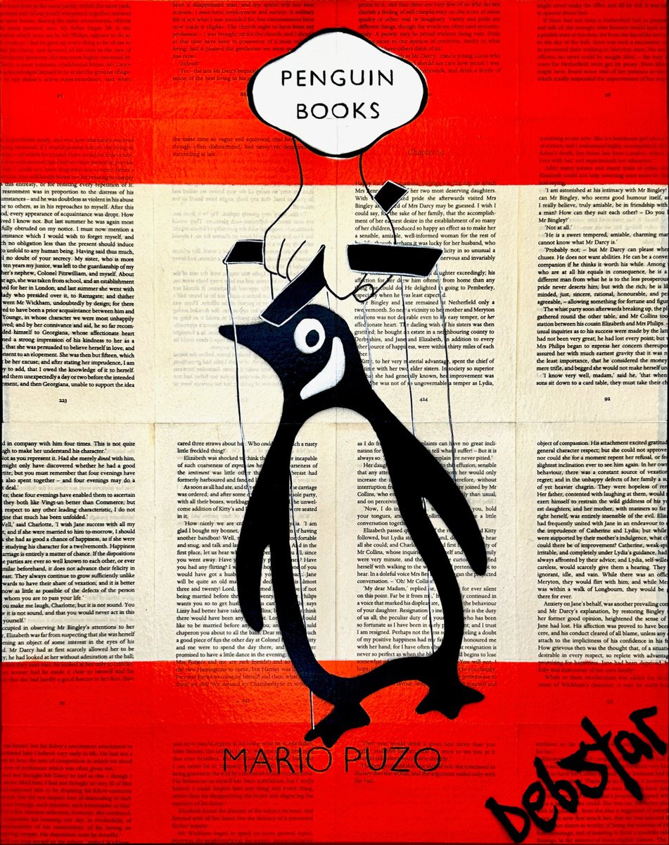Urban And Pop Acrylic Painting , Penguin Books - The Godfather 2 By Deborah Lang, 16 X 20, Artwork For Sale On Artfinder