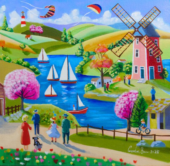 Breezy Day by the Windmill