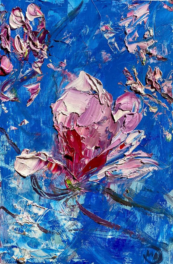 Magnolia Blossom Oil Painting