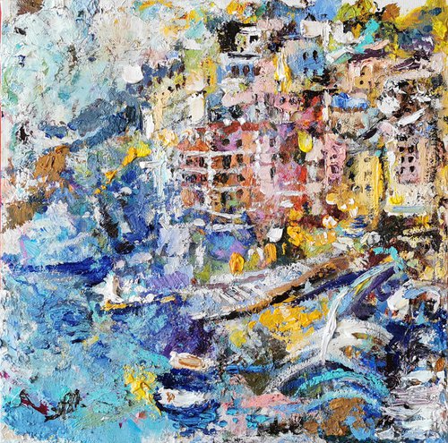 Cinque Terre painting by Annet Loginova