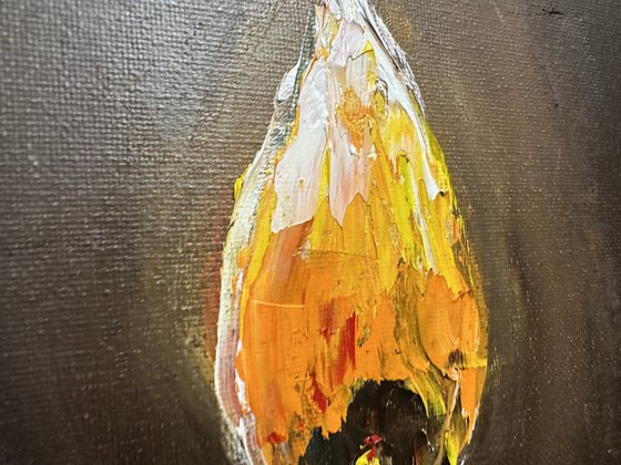 The candle is burning