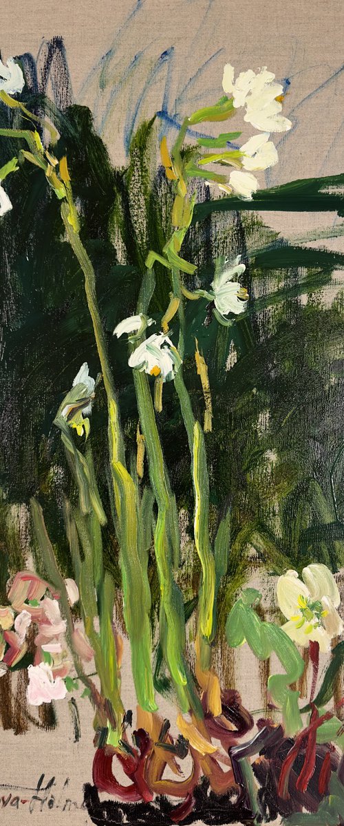 First flowers by Lilia Orlova-Holmes