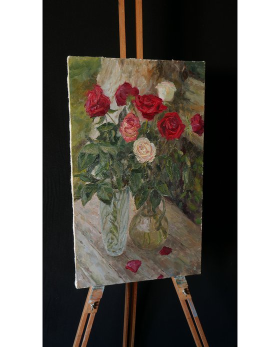 Red Roses - still life painting