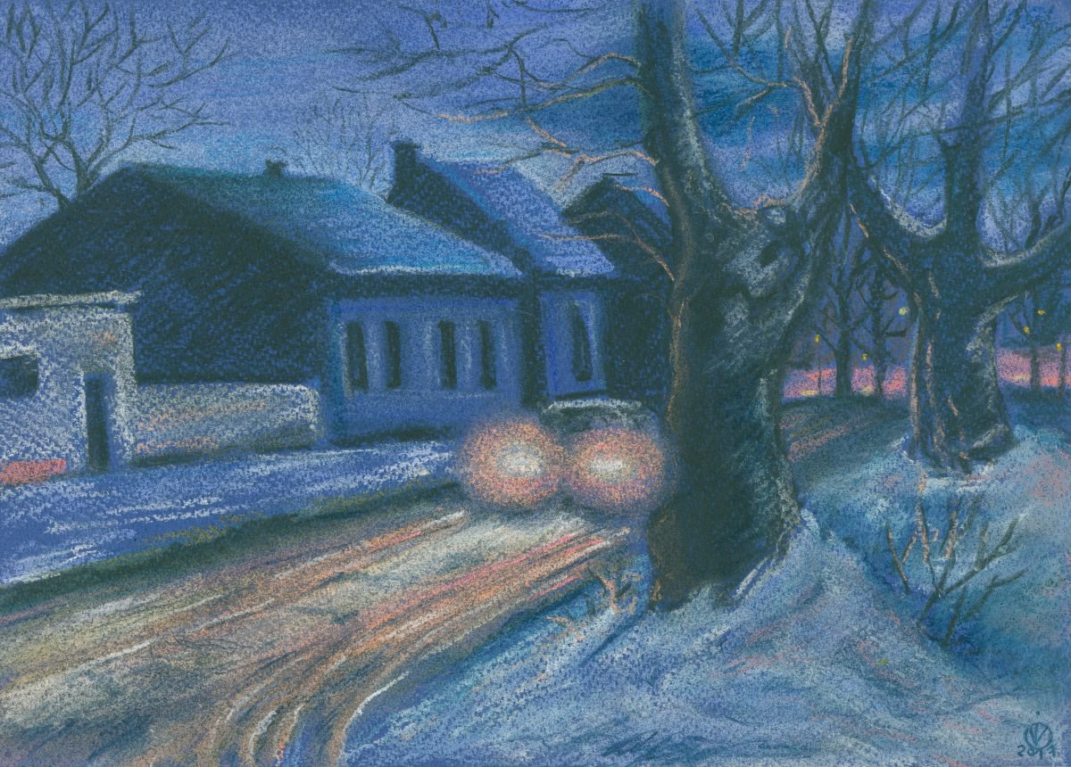 Winter Sketch #7 (Early InThe Morning) by Vio Valova