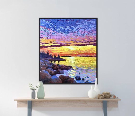 Peaceful sunset 70-80cm