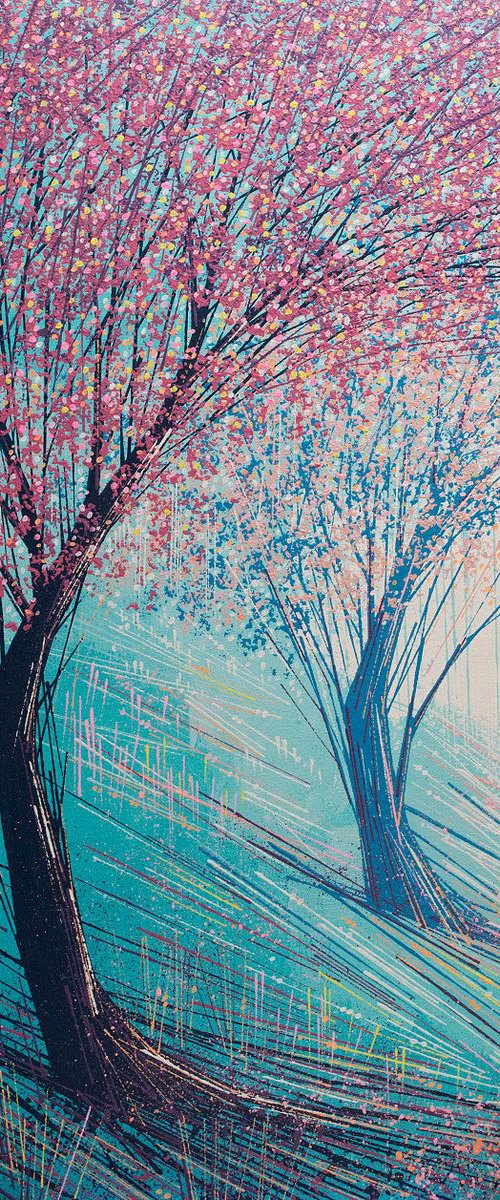 Cherry Blossom Trees In Bright Light by Marc Todd