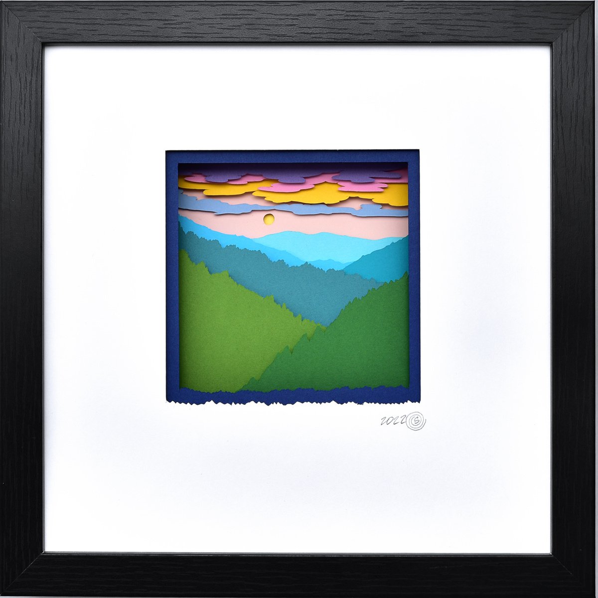 Landscape Sculpture By Olga Skorokhod, 10 X 10", Great Smoky Mountains - 03, Original Artwork