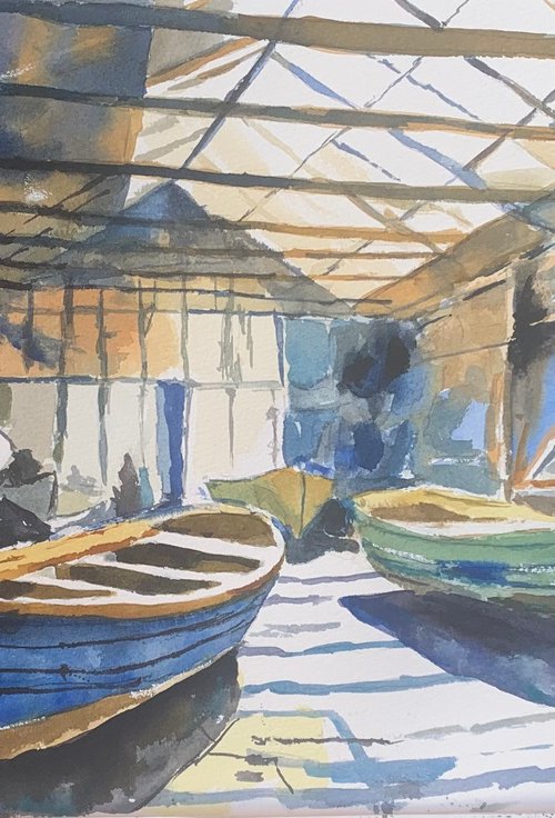 Inside the Boathouse by Gerry Ludlow