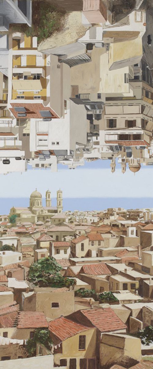 Heraklion old town upsidedown by Mathew Halpin