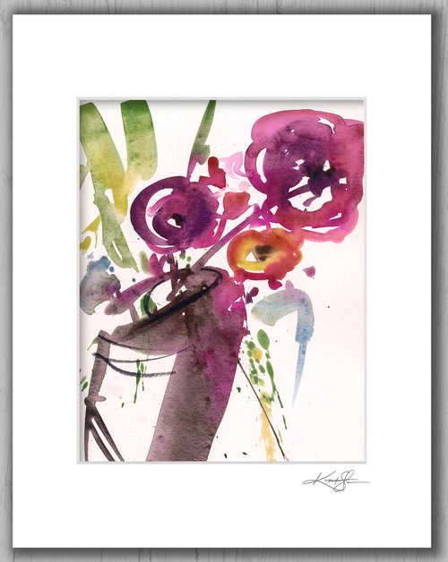 Floral Dance 1 - Flower Painting by Kathy Morton Stanion by Kathy Morton Stanion