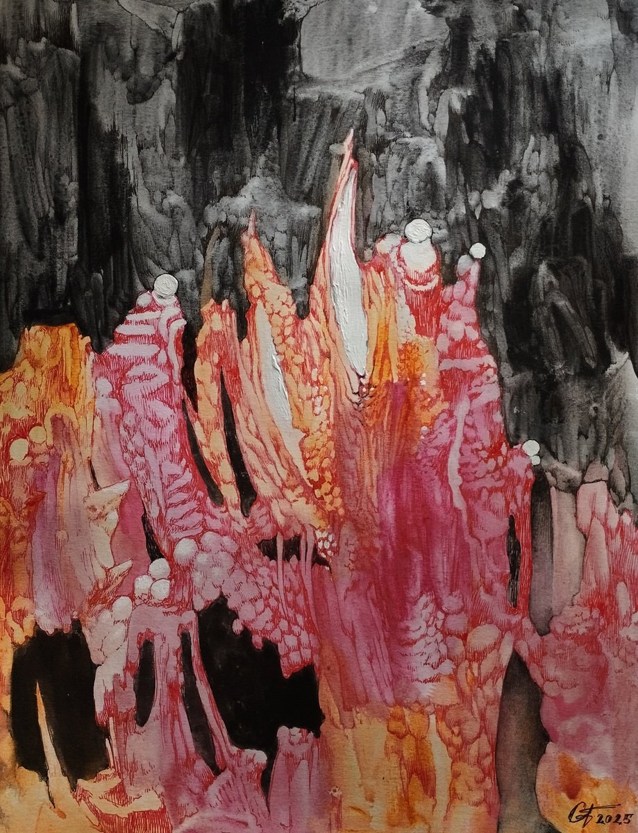 Surrealistic Acrylic Painting , Landscape On Sr-26 By Polina Salenko, 8 X 12, Artwork For Sale On Artfinder