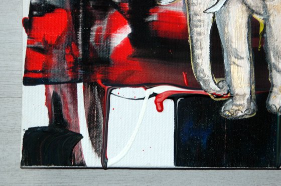 Abstract Elephant in motion 2