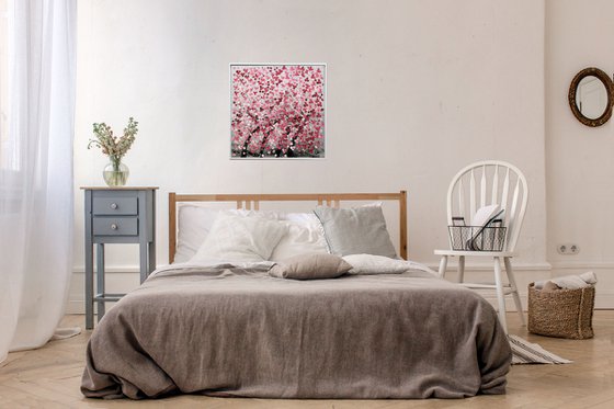 Friends - Abstract - Acrylic Painting - Framed Painting - Wall Art - Flower Painting - Ready to Hang