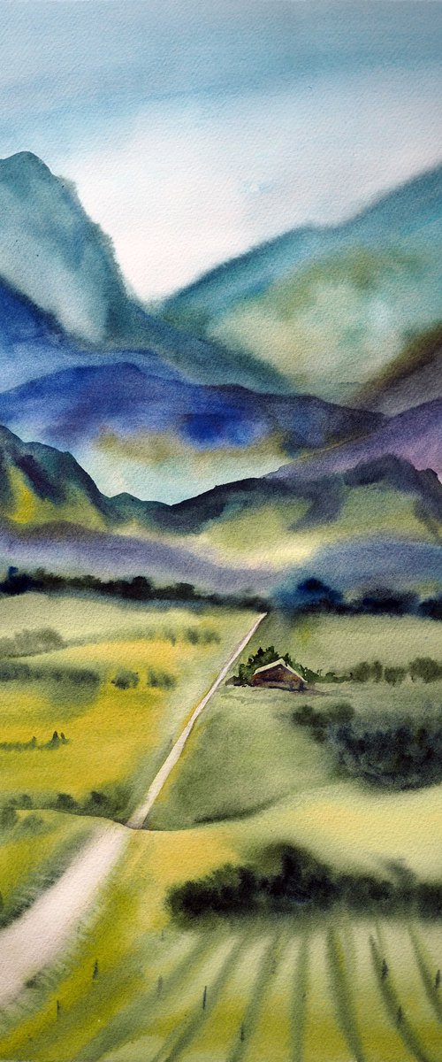 Road to the mountains by Delnara El