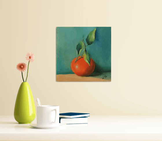An Orange, still life painting
