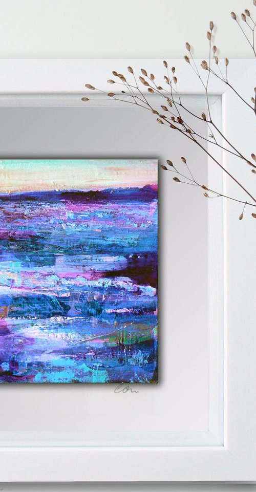 Framed ready to hang original abstract - abstract landscape #2 by Carolynne Coulson