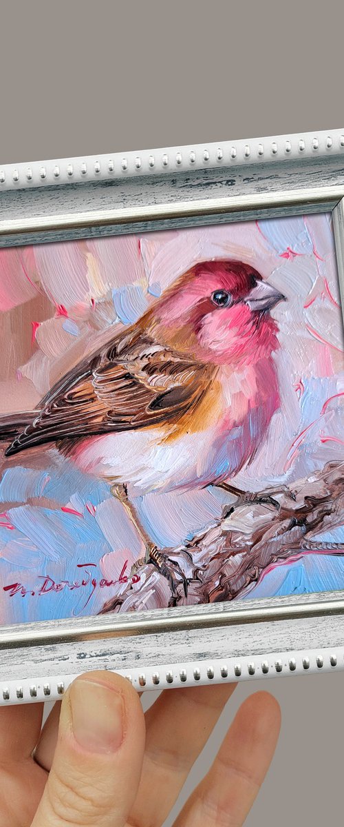 Bird Rosefinch by Nataly Derevyanko