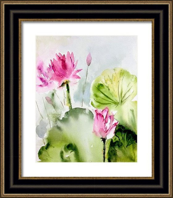 Waterlilies Lotus Painting Limited Edition Print