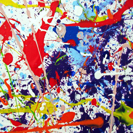 EASY OVREFLOW, J. POLLOCK MODE, XL,  framed