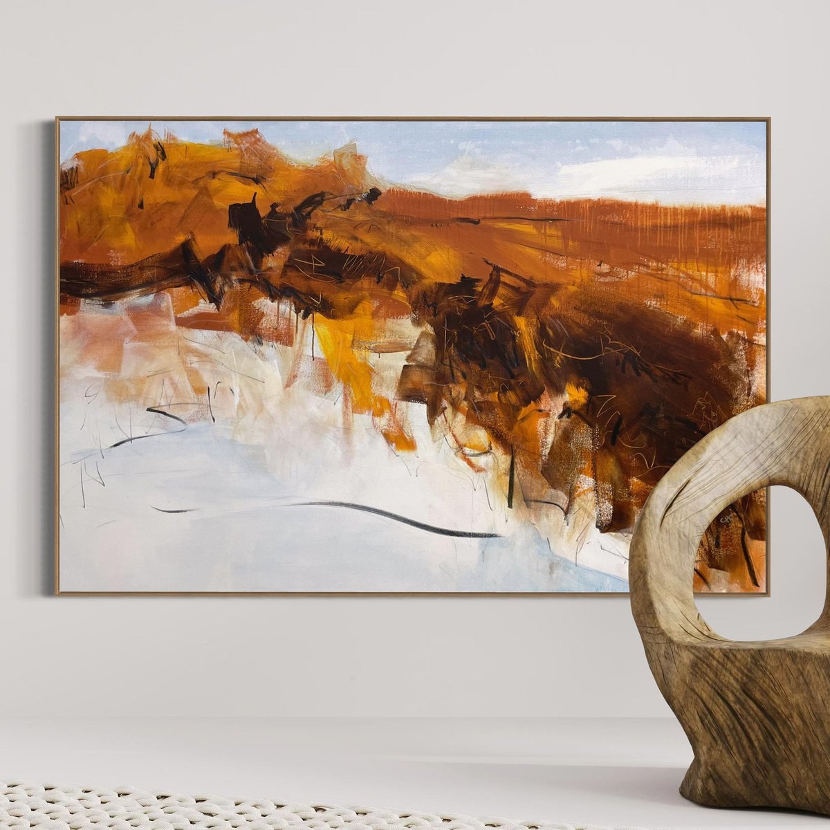 Abstract Acrylic Painting By Cheryl Harrison, 59 X 39, Aridlands, Original Artwork