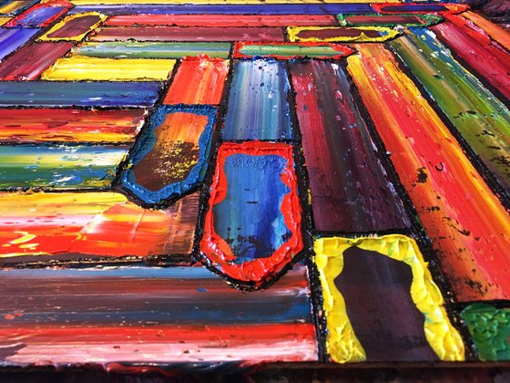 "No Direction" - Save As Series + FREE USA SHIPPING - Original PMS Abstract Diptych Oil Paintings On Recycled Wood - 80" x 28"