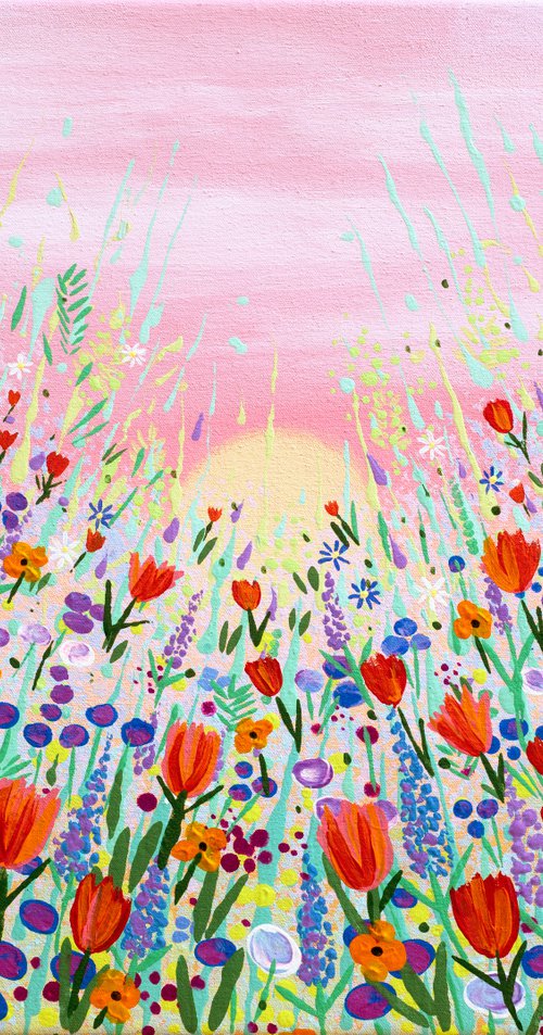 Sunset Meadow by Yvonne B Webb