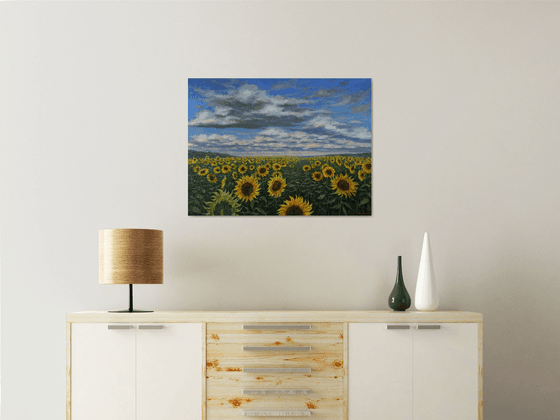 Sunflower Field - original landscape painting