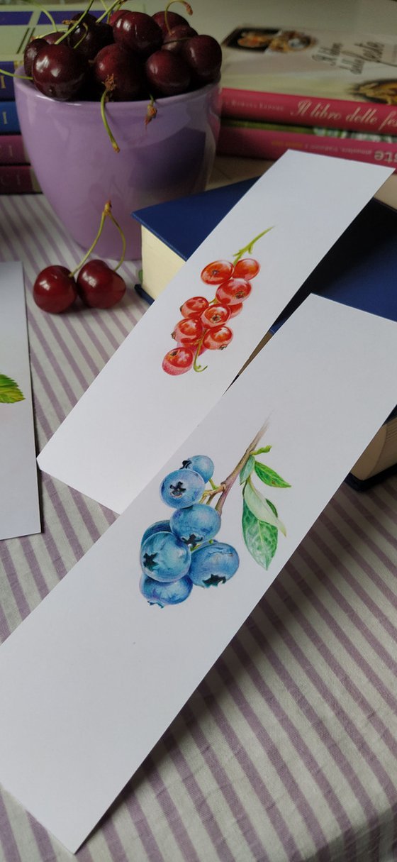 My Wild Berries as Bookmarks - The Blackcurrant