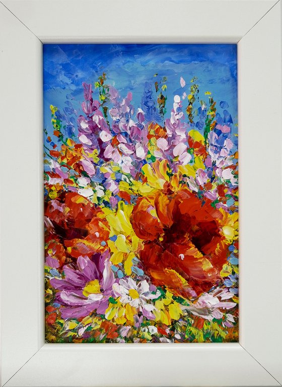 "Poppys with Wildflowers"