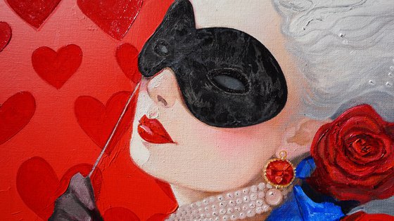 Queen of hearts Painting by Anastasia Balabina