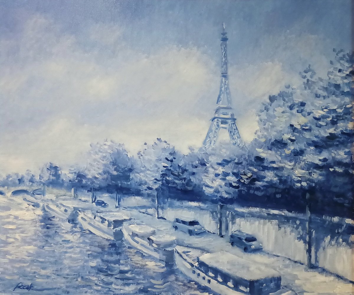 Impressionistic Cityscapes Oil Painting By Oleh Rak, 24 X 20", Dream, Original Artwork