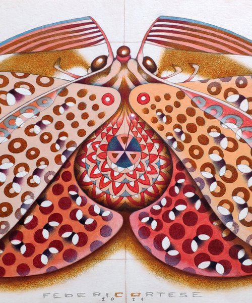 Chromatic butterfly - pink by Federico Cortese