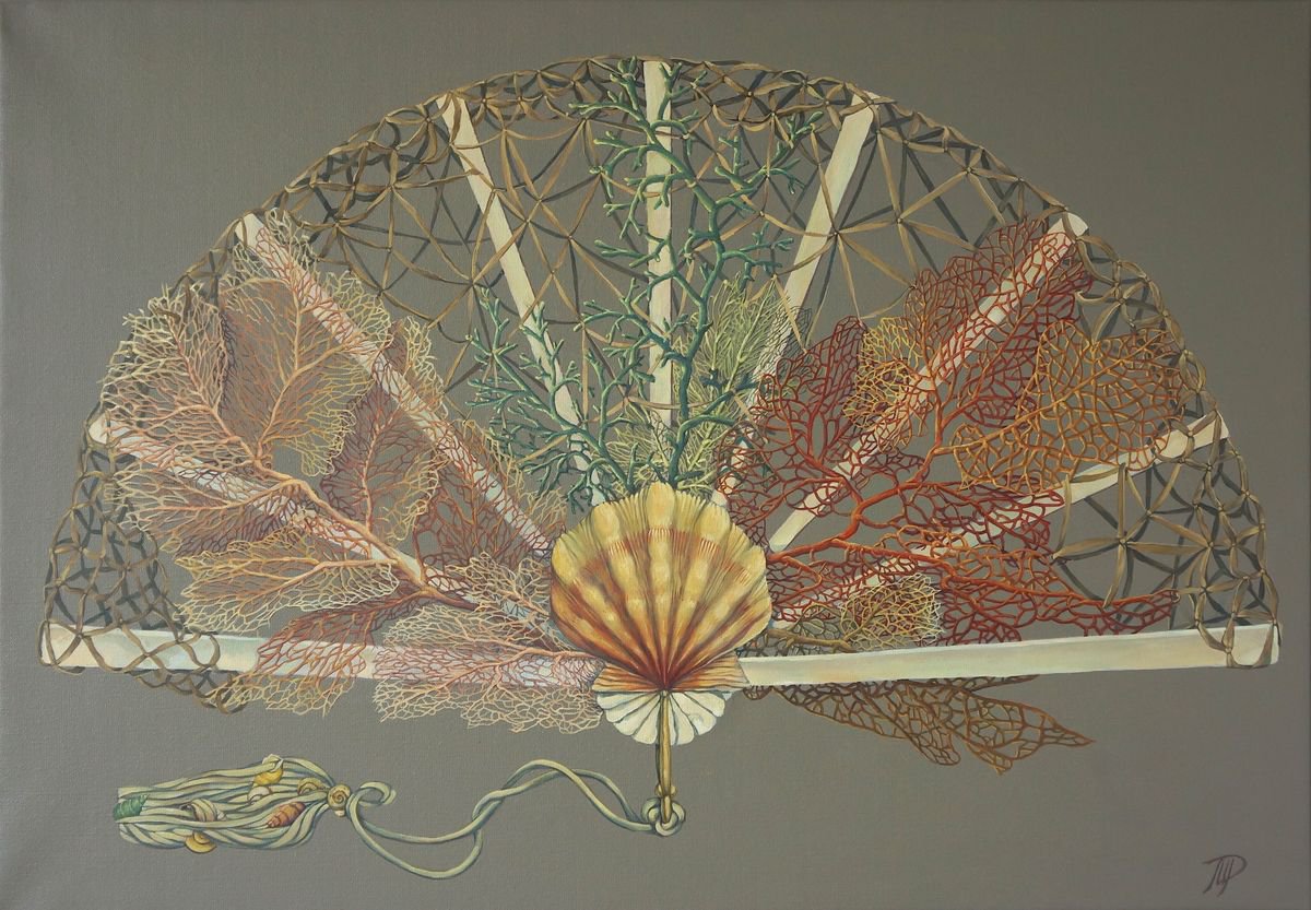 Photorealistic Still Life Oil Painting By Marina Popkova-Sologub, 39 X 28", Accessoires 3, Original Artwork