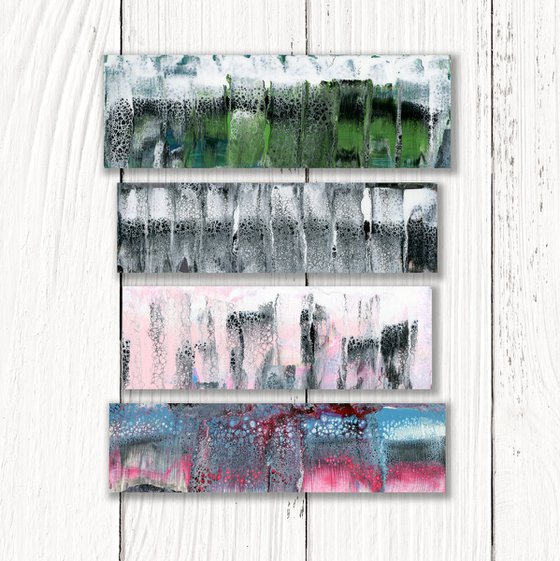 A Creative Soul Collection 6 - 4 Small Abstract Paintings by Kathy Morton Stanion