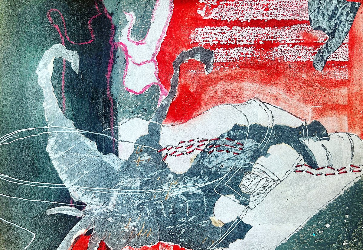 Abstract Still Life Acrylic Painting By Marita Tobner, 8 X 6", Aschenbrodel