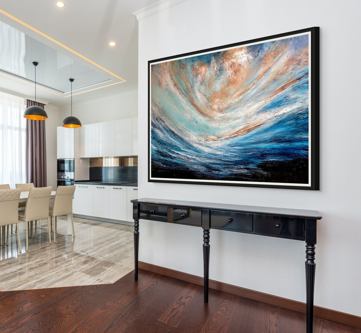 Abstract Acrylic Painting By Alexandra Petropoulou, 59 X 39, Amorgos, Original Artwork