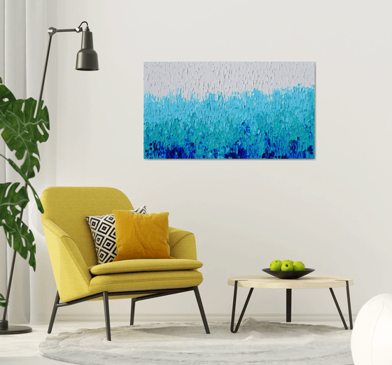Tranquil XVII - Large Blue Painting