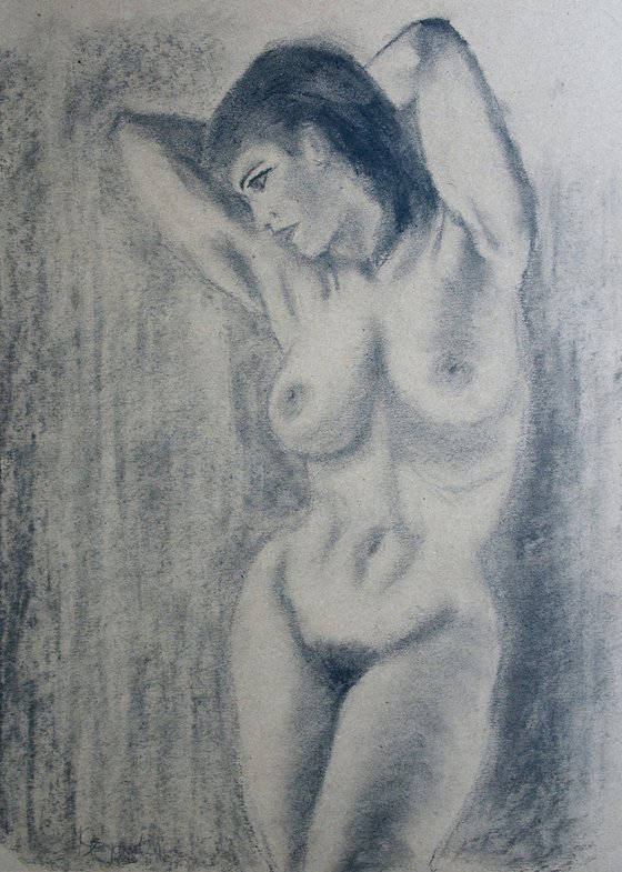 Female Figure #59 Charcoal