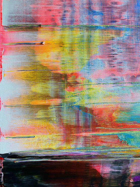 "Bring It In For The Real Thing" - Save As A Series - Original PMS Large Abstract Acrylic Painting Diptych On Canvas - 60" x 40"