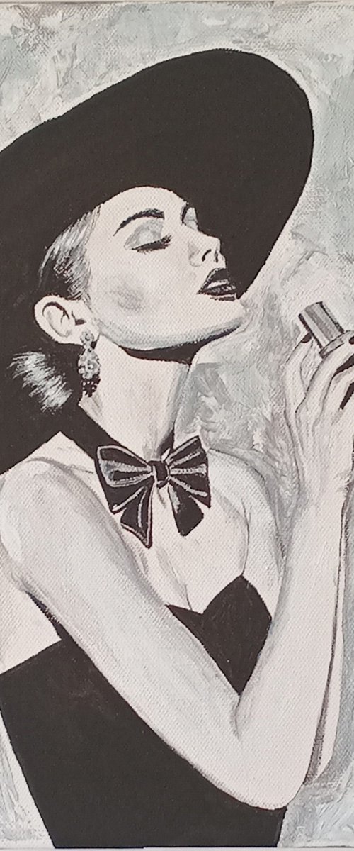 Woman with a bottle of perfume by Liubov Samoilova