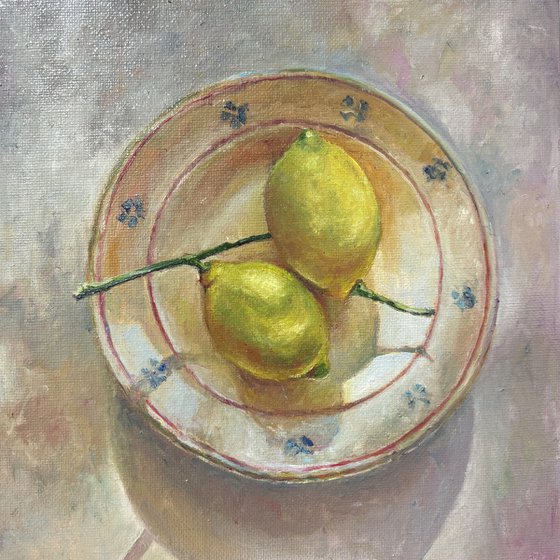 Lemons on the plate